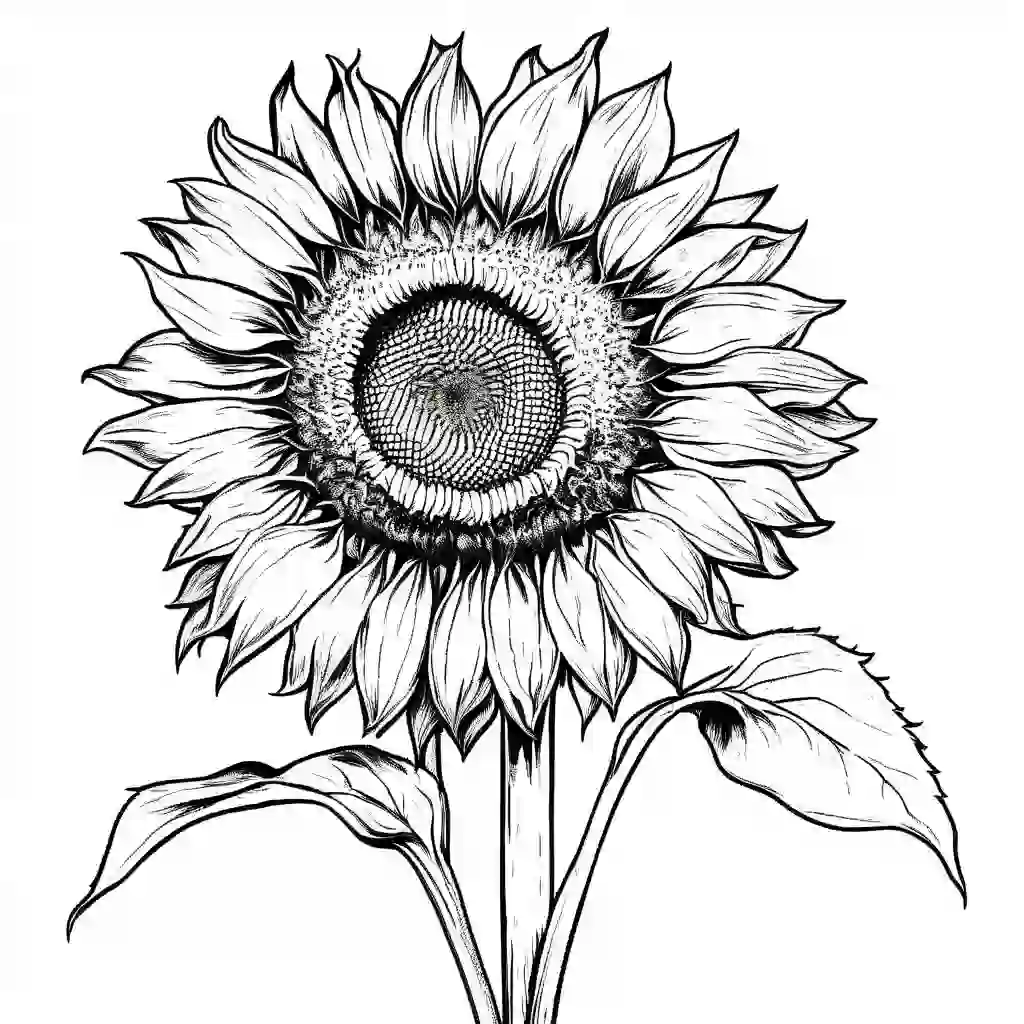 Sunflowers by Vincent van Gogh coloring pages
